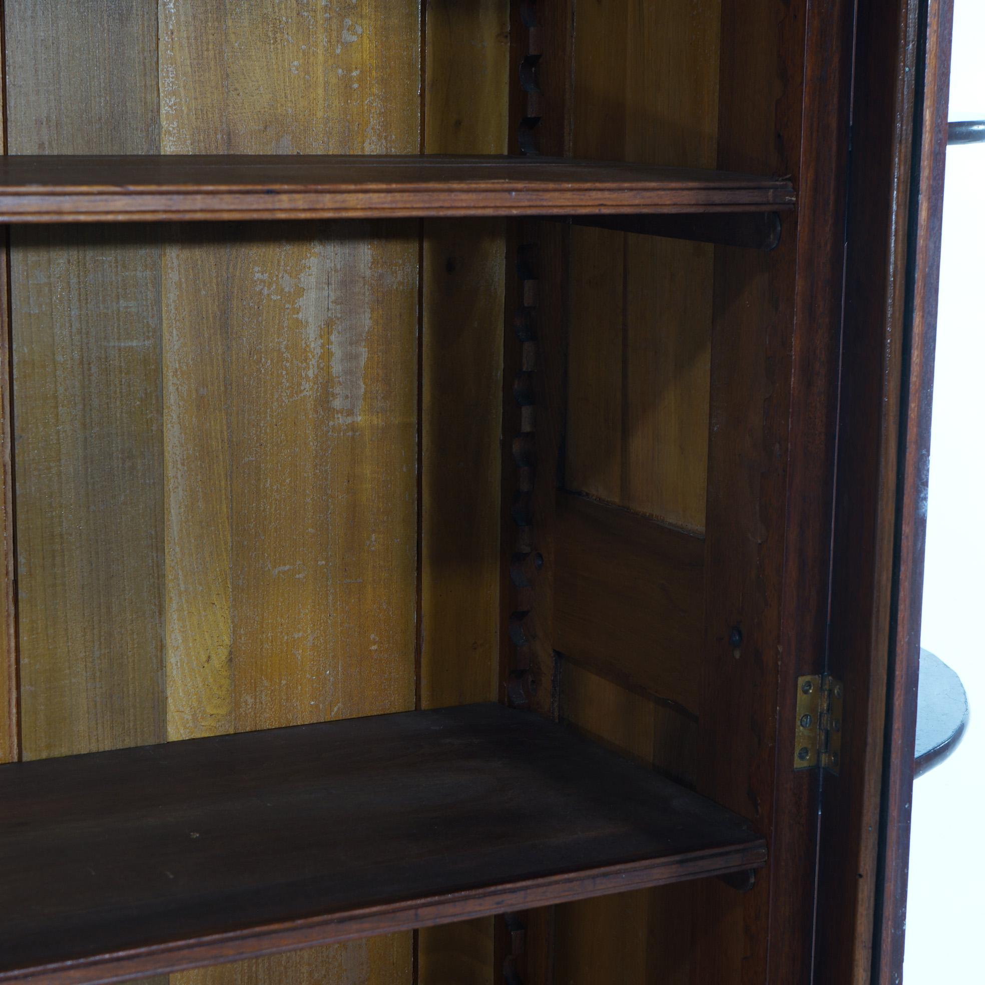 Antique Victorian Eastlake Carved Walnut & Burl Bookcase Etagere C1890 6