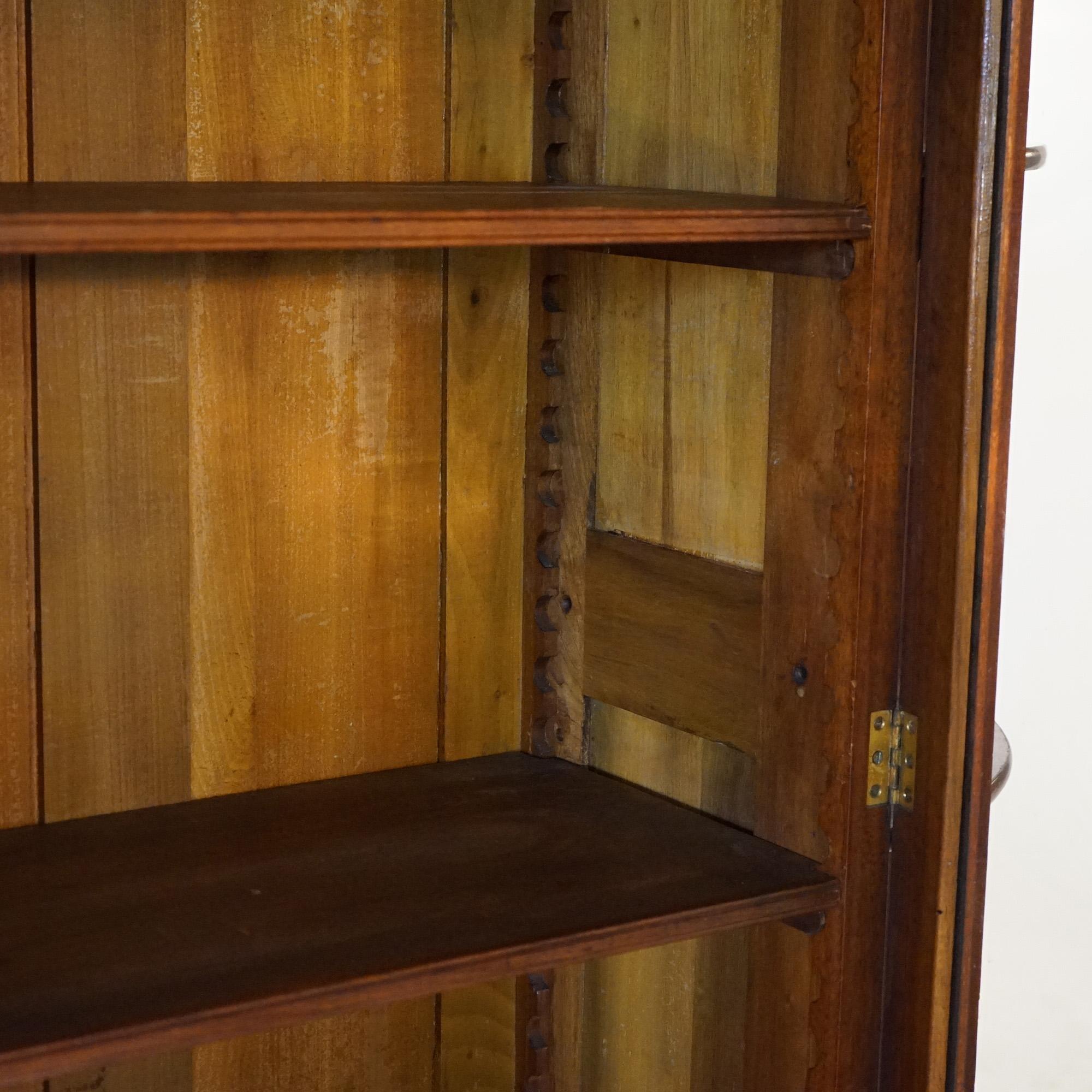 Antique Victorian Eastlake Carved Walnut & Burl Bookcase Etagere C1890 9