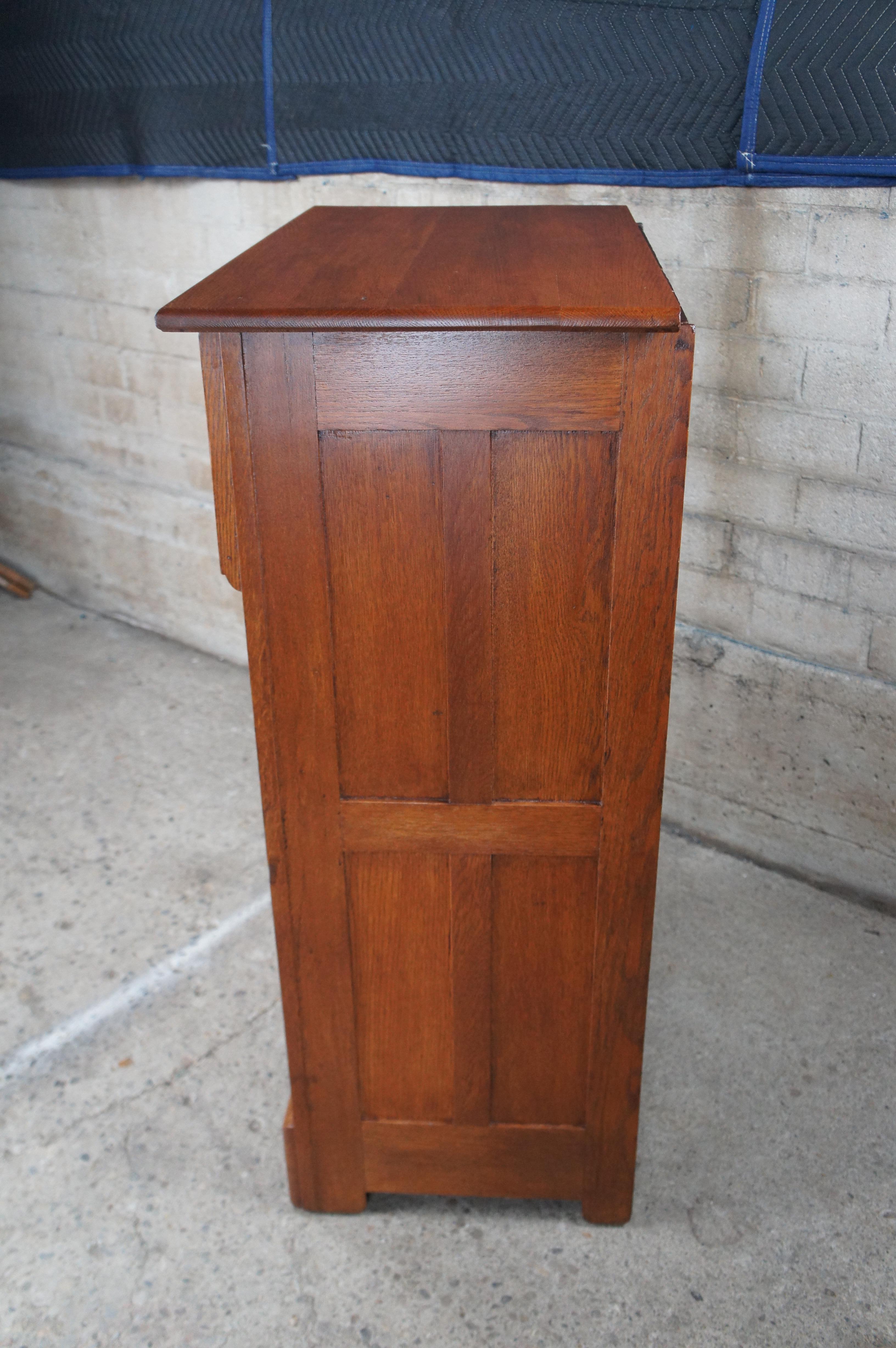 Antique Victorian Eastlake Lewisburg Furniture Oak Dresser Chest of Drawers 46