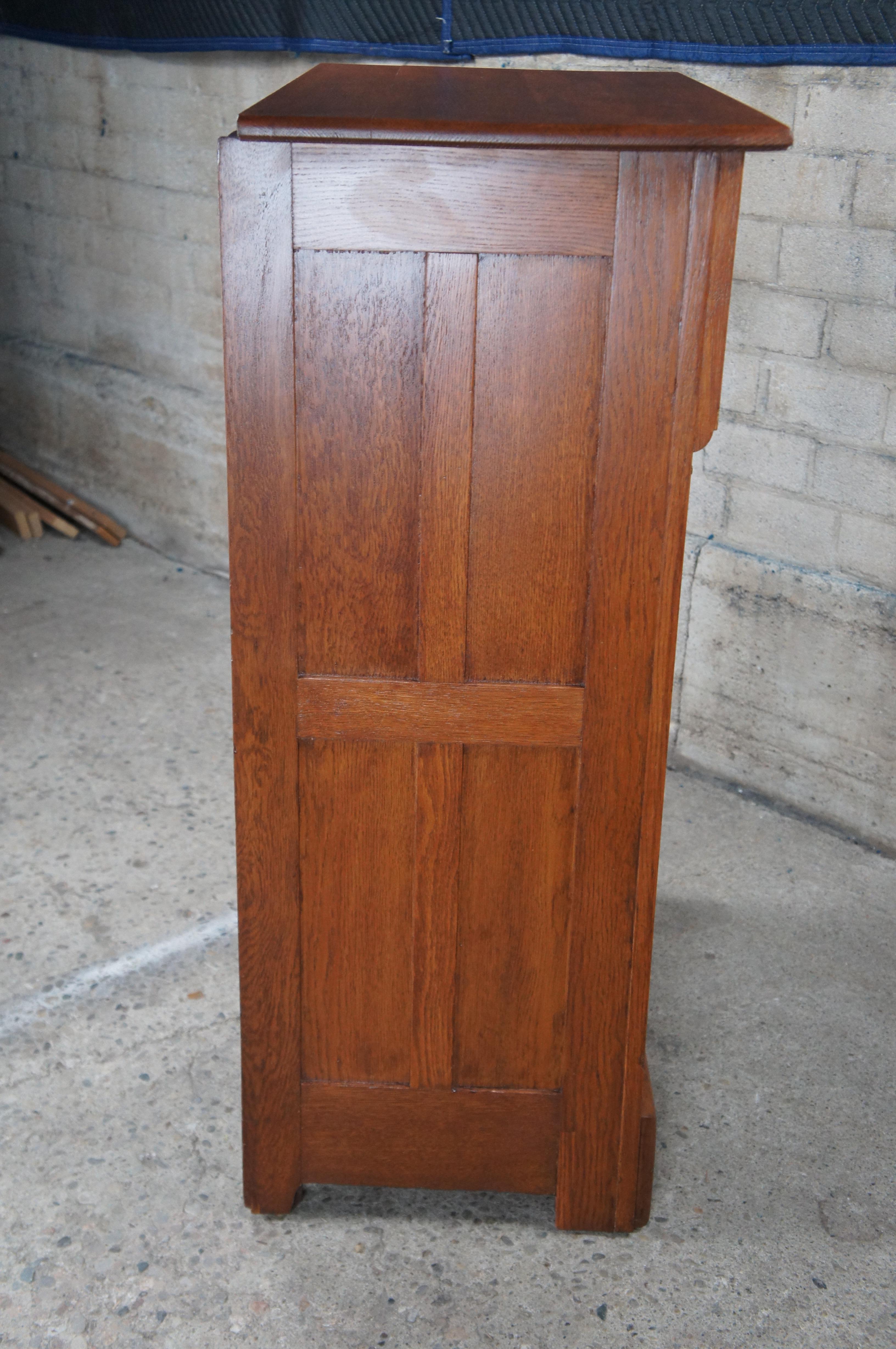 Antique Victorian Eastlake Lewisburg Furniture Oak Dresser Chest of Drawers 46