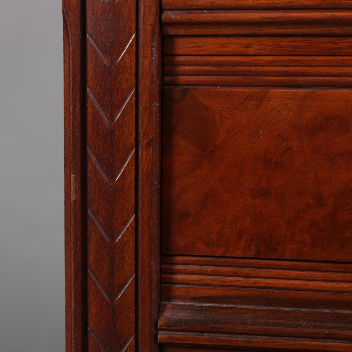 Antique Victorian Eastlake Marble-Top and Walnut Wash Stand, circa 1890 2