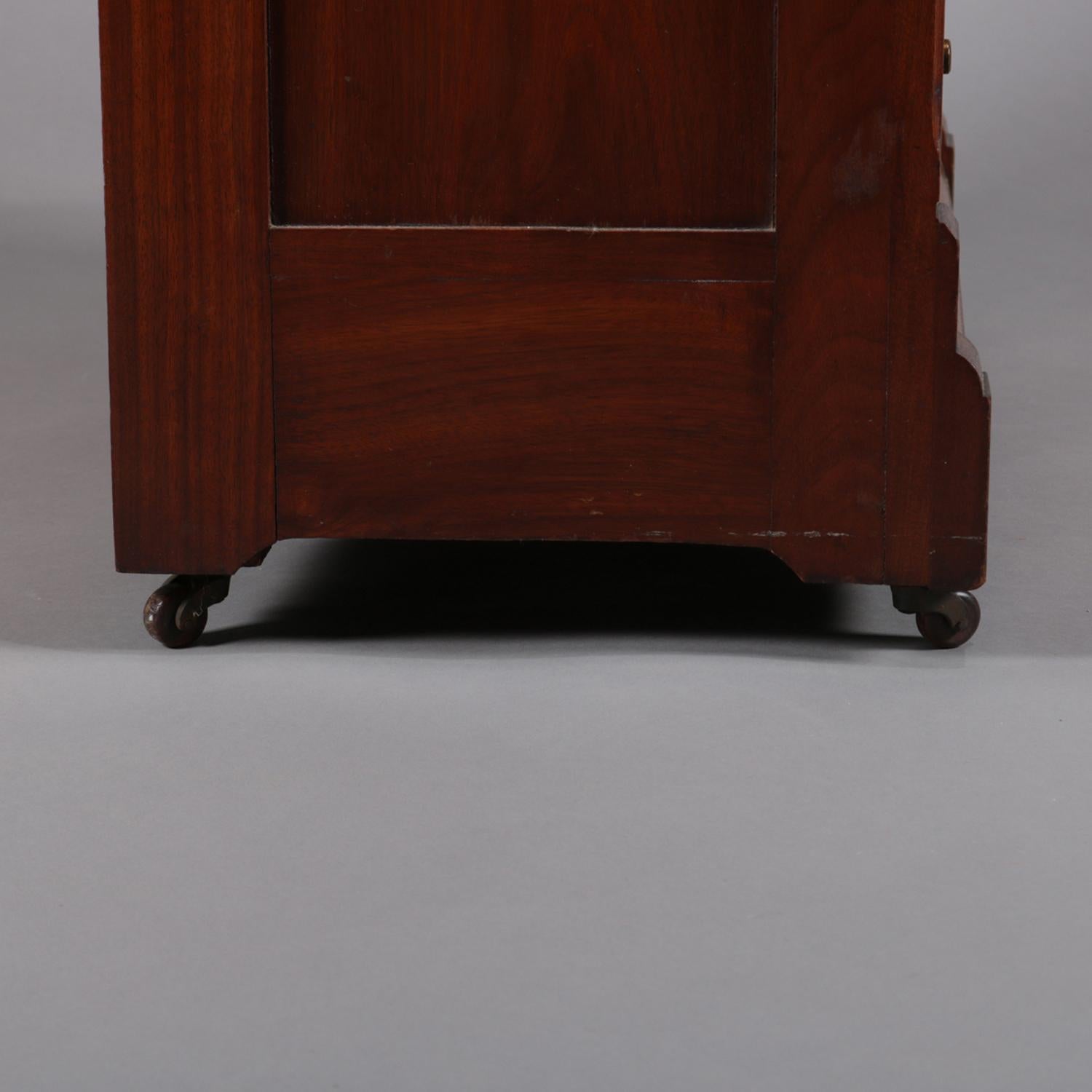 Antique Victorian Eastlake Marble-Top and Walnut Wash Stand, circa 1890 4