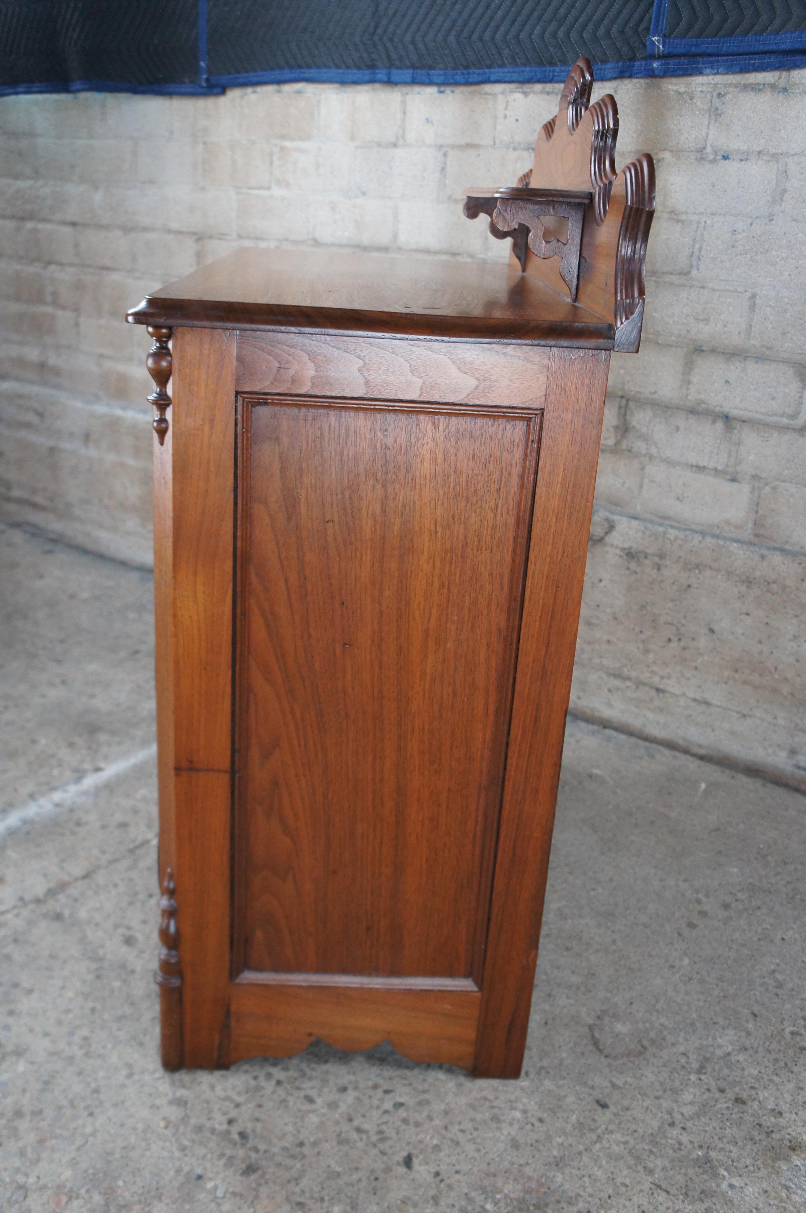 Antique Victorian Eastlake Walnut 3 Drawer Chest of Drawers Dresser 34