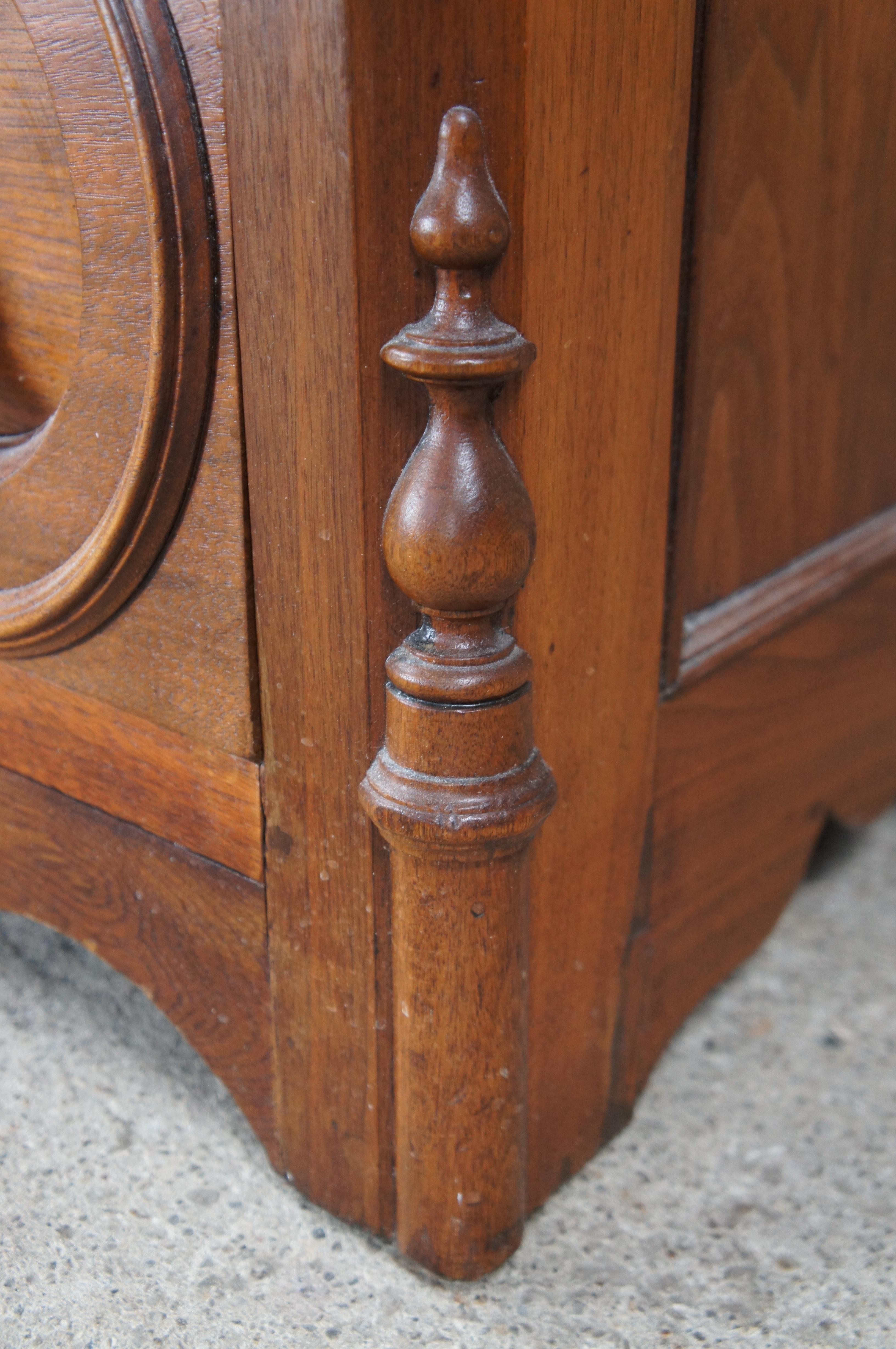 Antique Victorian Eastlake Walnut 3 Drawer Chest of Drawers Dresser 34