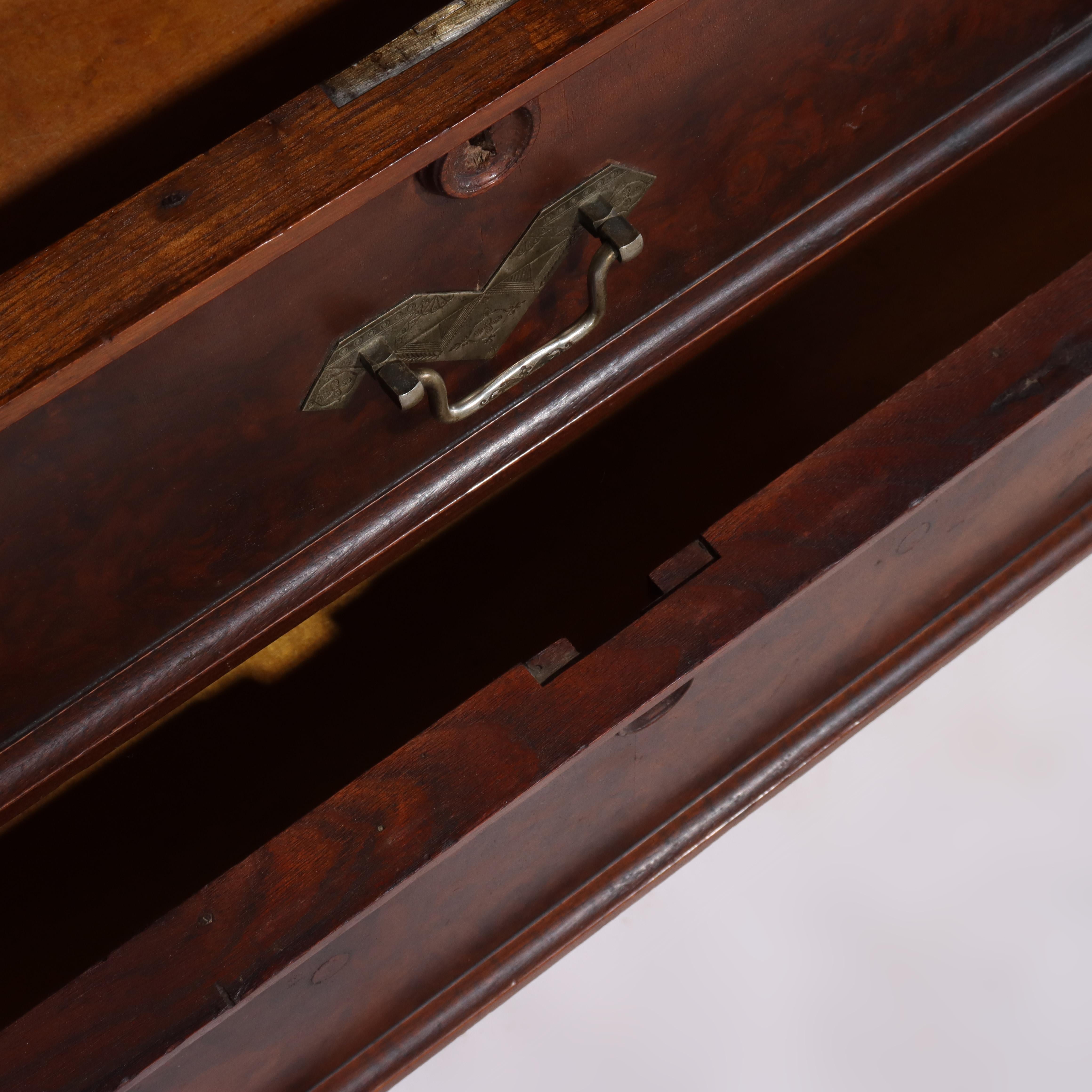 Antique Victorian Eastlake Walnut & Burl Cylinder Secretary Desk c1890 In Good Condition For Sale In Big Flats, NY