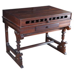 Antique Victorian Eastlake Walnut Carved Flip Top Spinet Secretary Writing Desk