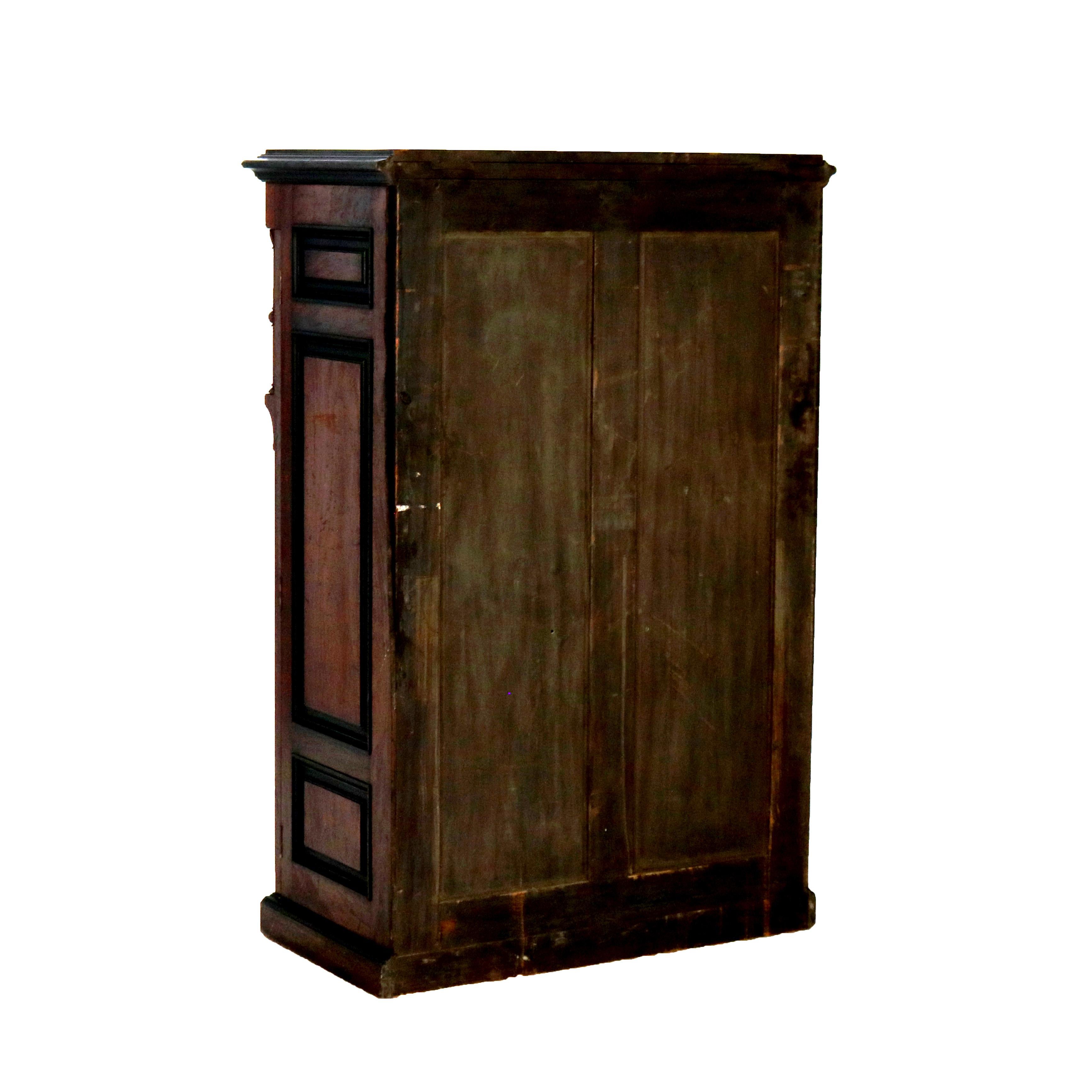 Antique Victorian Eastlake Walnut & Ebonized Seven Drawer Lock Side Chest C1890 11