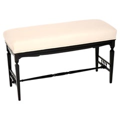 Antique Victorian Ebonised Stool / Bench