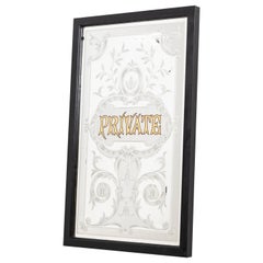 Antique Victorian/Edwardian Etched Painted Private Bar Pub Mirror. c.1900