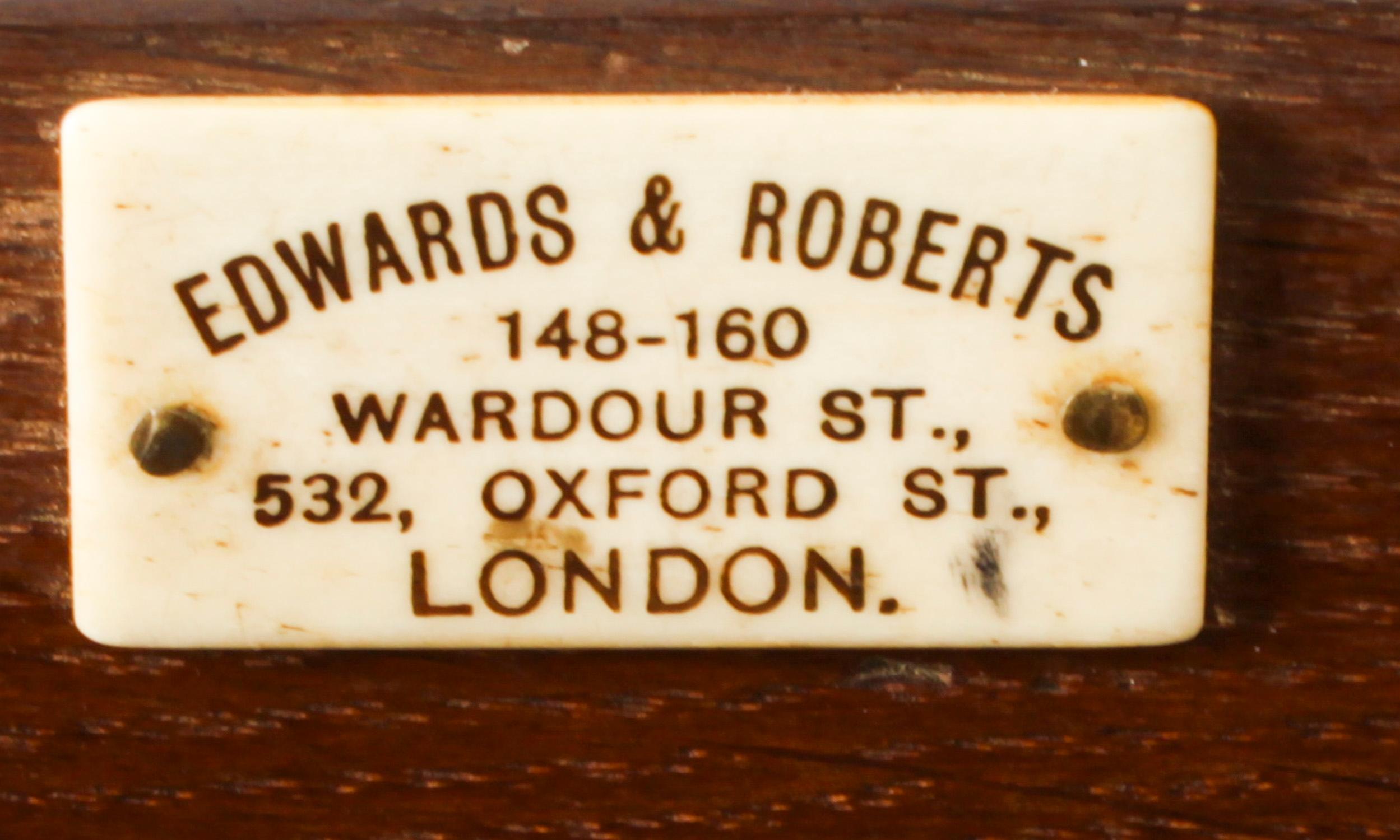 Antique Victorian Edwards & Roberts Inlaid Kidney Desk 19th Century 7