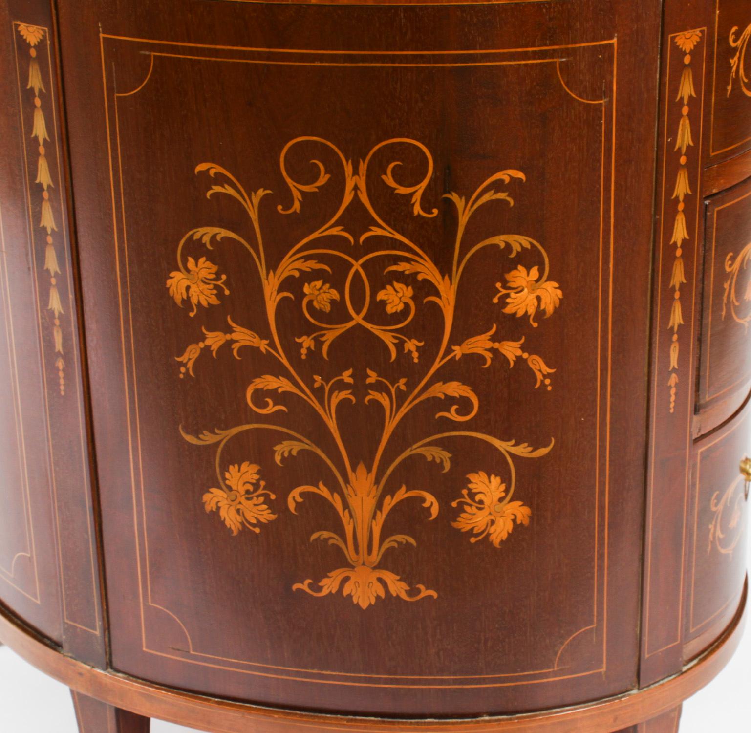 Antique Victorian Edwards & Roberts Inlaid Kidney Desk 19th Century 7