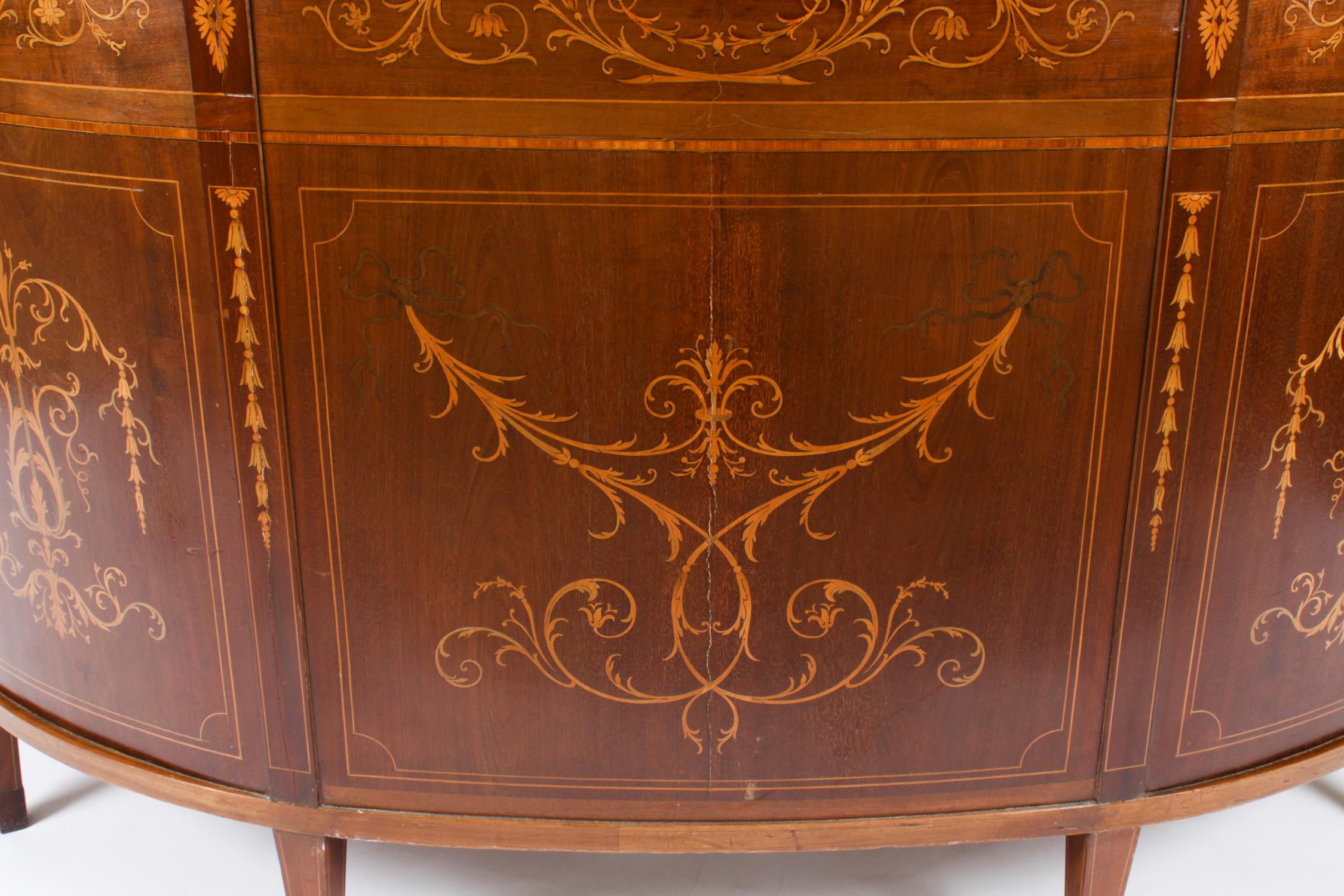 Antique Victorian Edwards & Roberts Inlaid Kidney Desk 19th Century 11