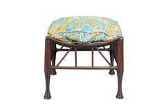 Antique Victorian Egyptian Revival Mahogany Arts & Crafts Thebes Stool Footrest