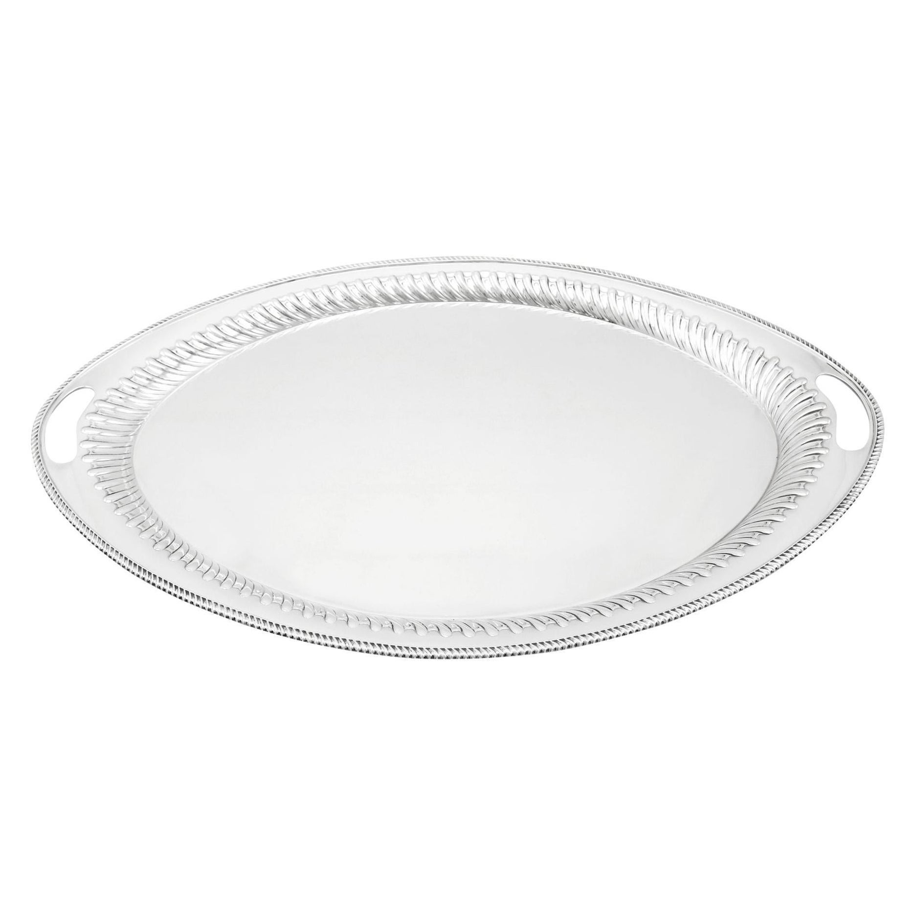 Antique Victorian Elkington 
Co. Sterling Silver Tea Tray