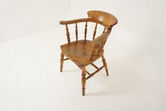Antique Victorian, Elm Windsor, Smokers Bow Armchair, Scotland 1880, H110