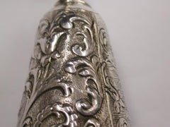 Antique Victorian  Embossed Silver Figural Table Bell, 1898