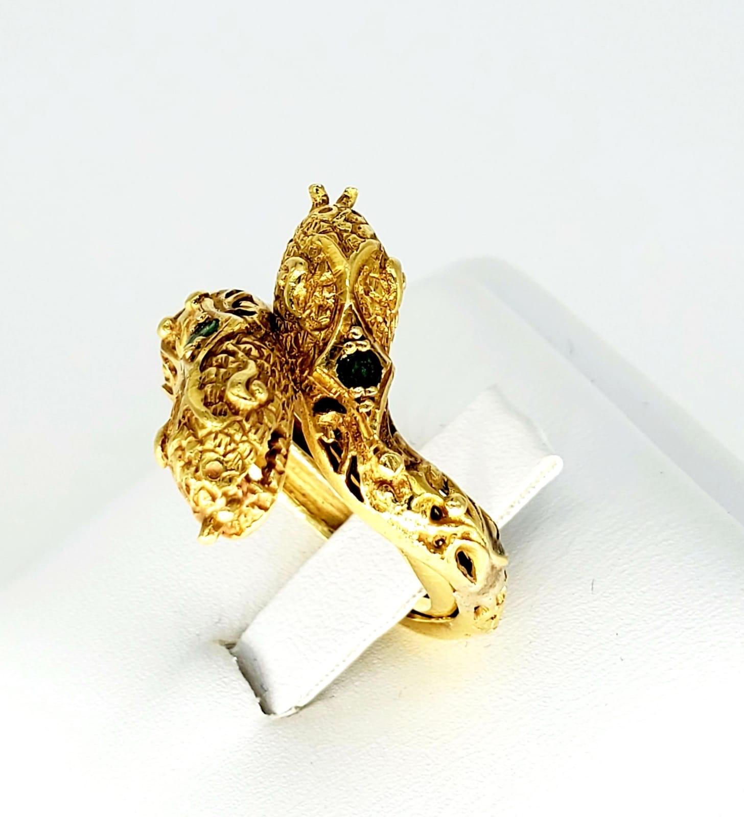 twin snake ring