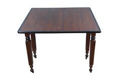 Antique Victorian Empire Ebonized Mahogany Flip Top Game Card Parlor Table