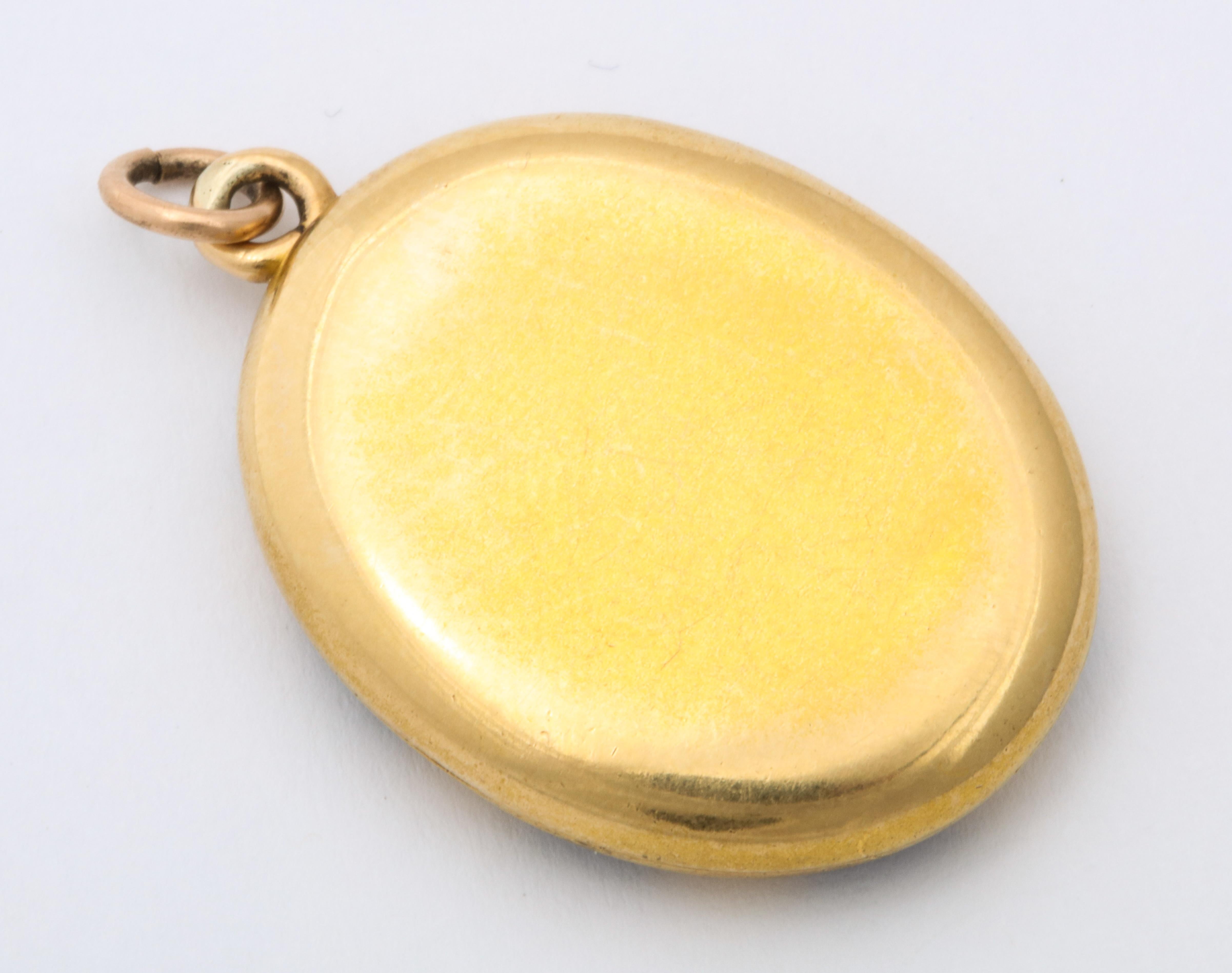 antique enamel locket
