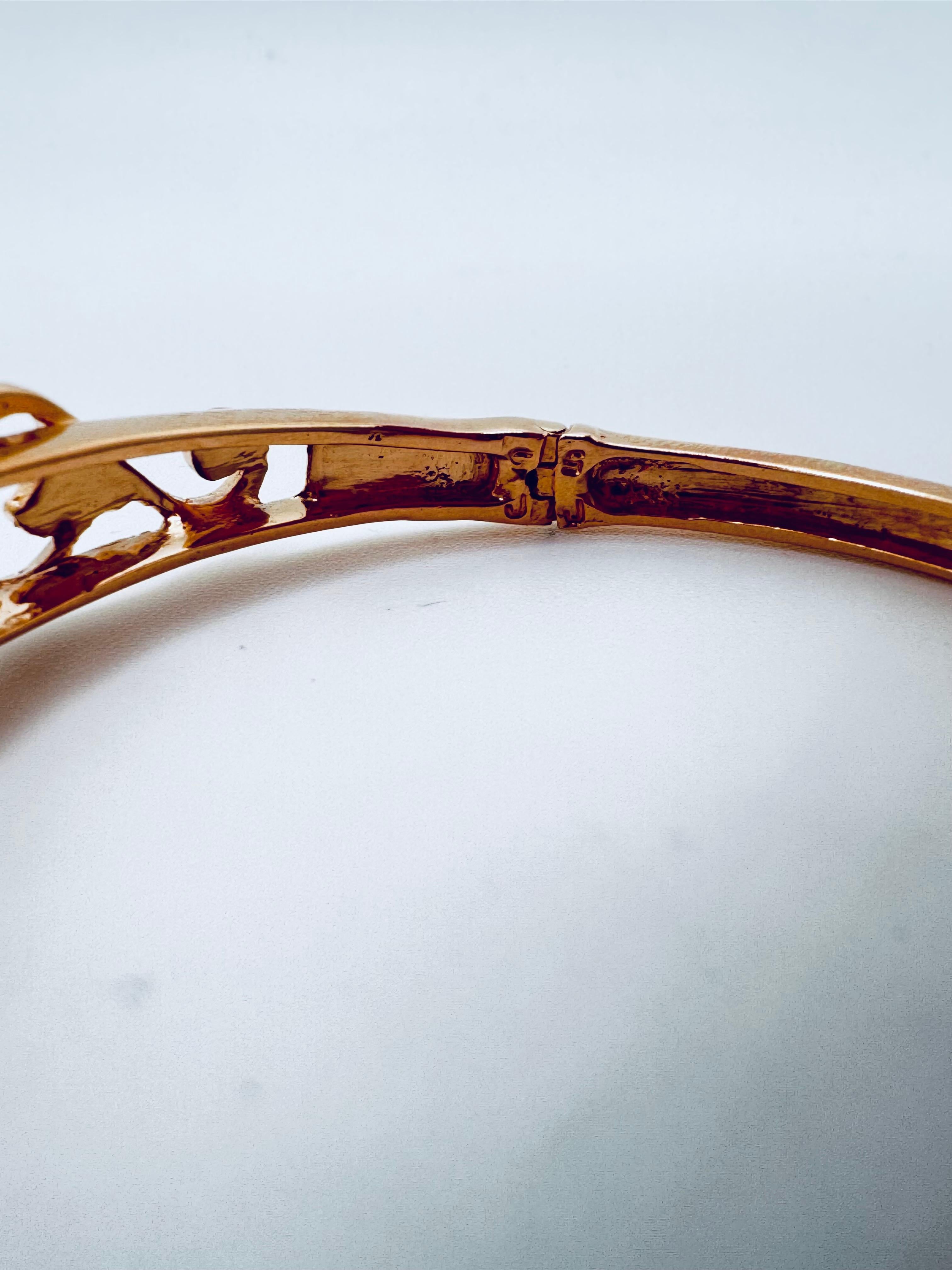 Women's or Men's Antique Victorian Enamel Bangle with Old Mine Cut Diamonds For Sale