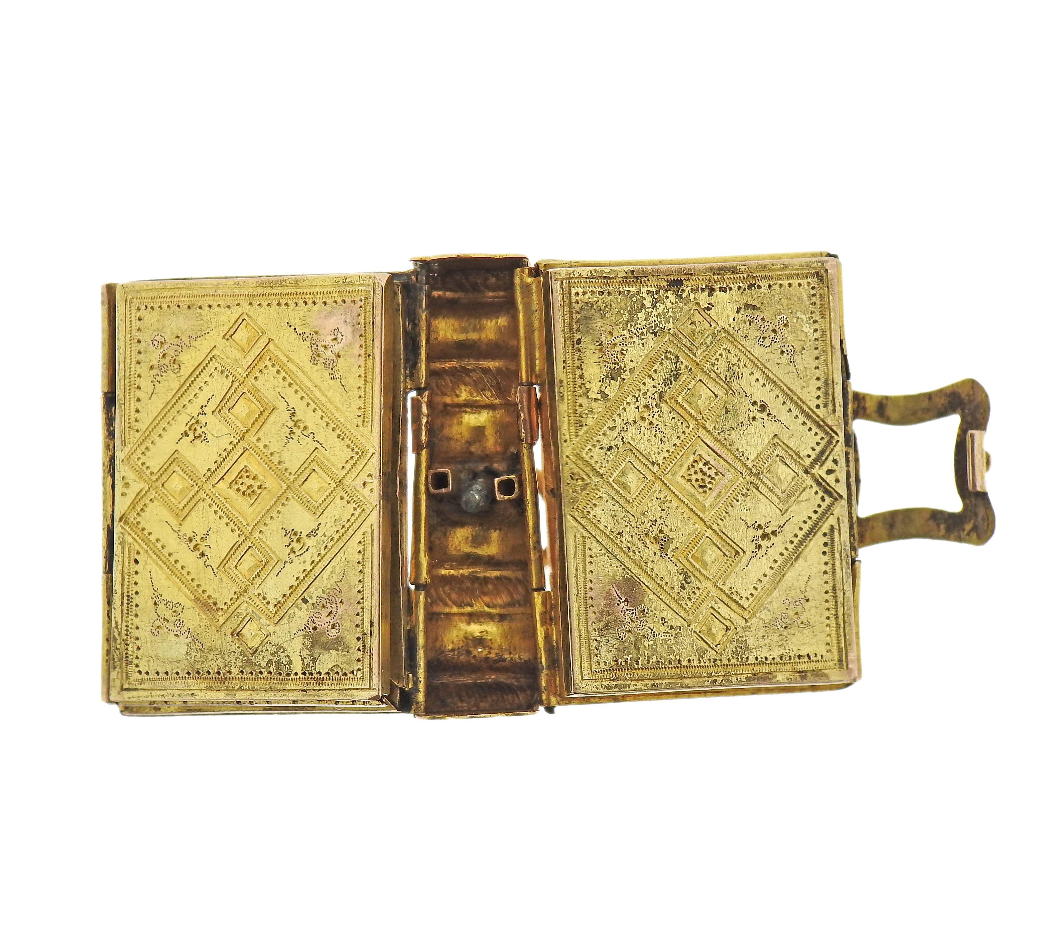 antique book locket
