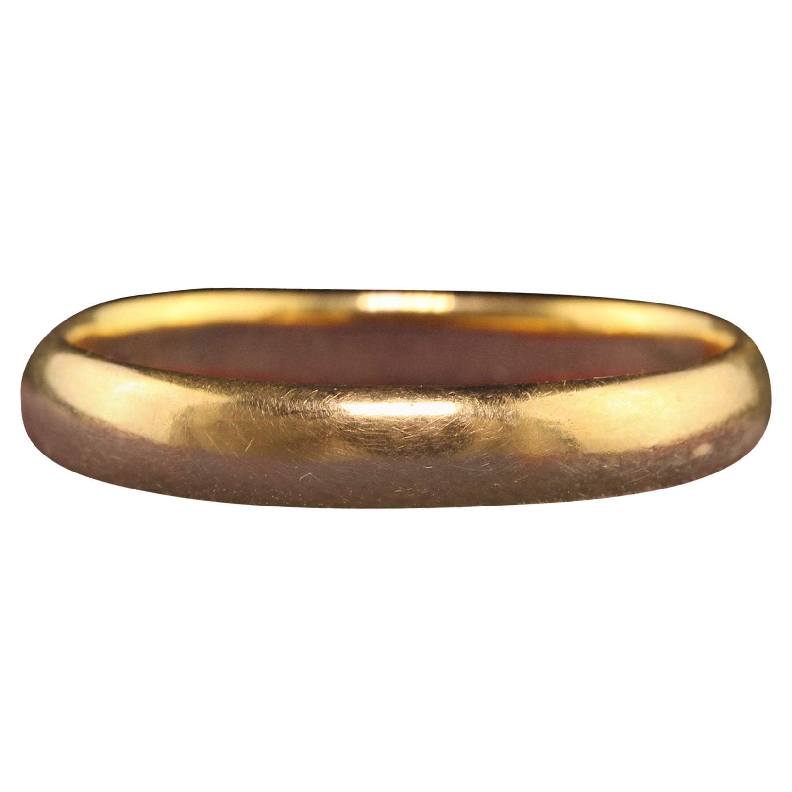 Antique Victorian English 22K Yellow Gold Classic Wedding Band