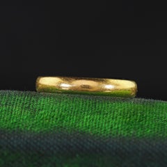 Antique Victorian English 22K Yellow Gold Classic Wedding Band - Size 5 1/2