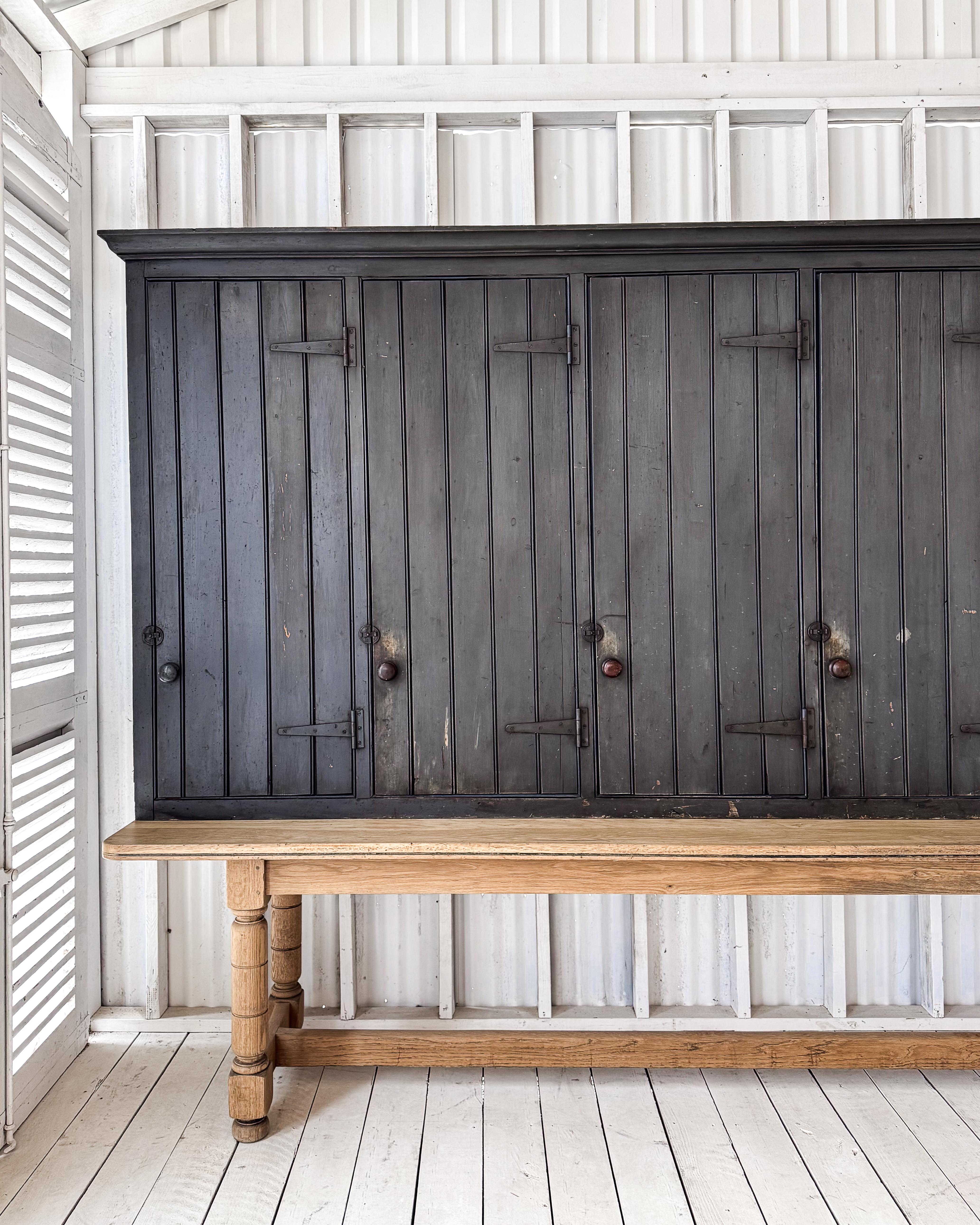 Wood Antique Victorian English Lockers