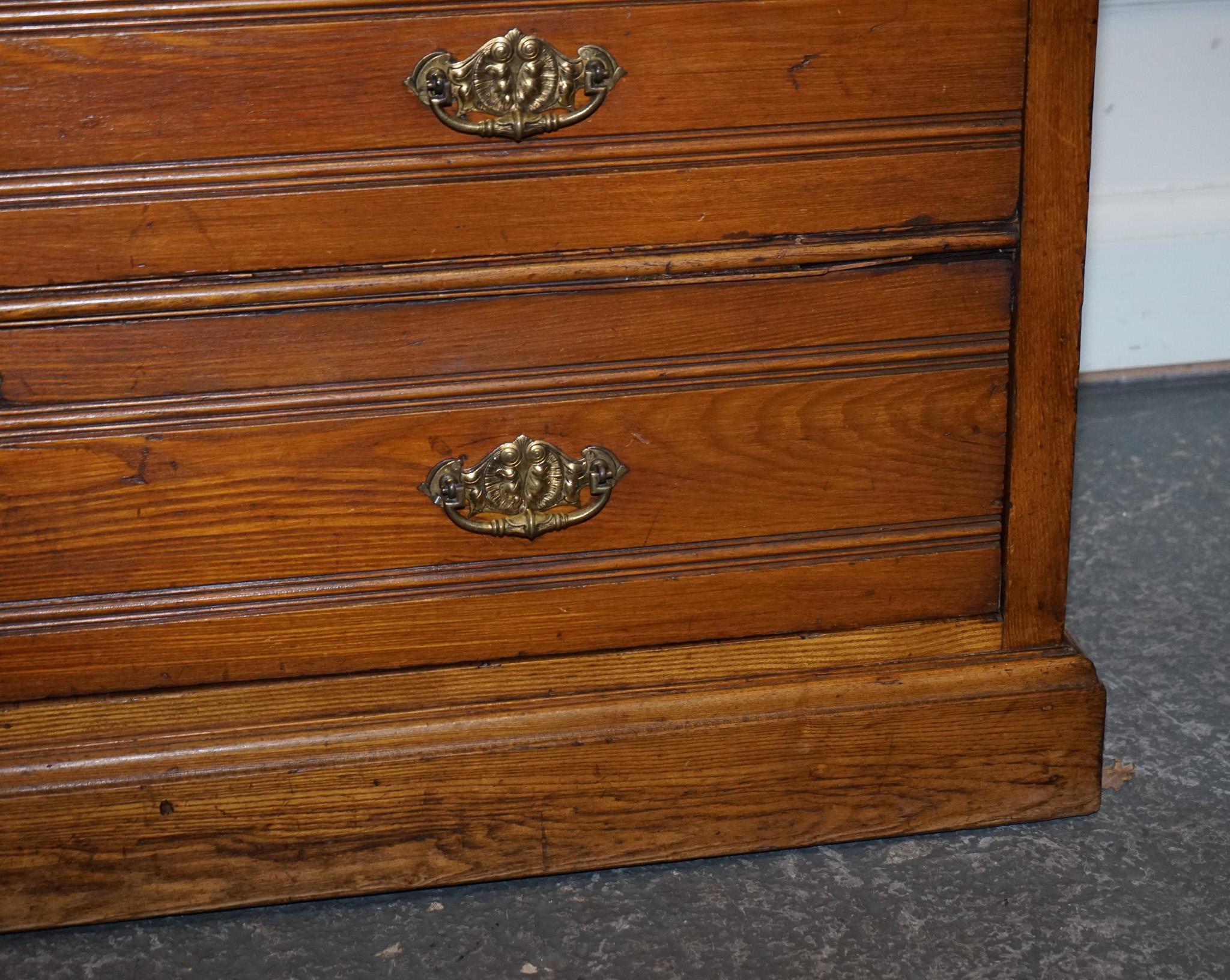 ARMARIO DE PRENSA CON CUATRO CAJONES EN ROBLE INGLÉS VICTORIANO ANTiQUE en venta 1