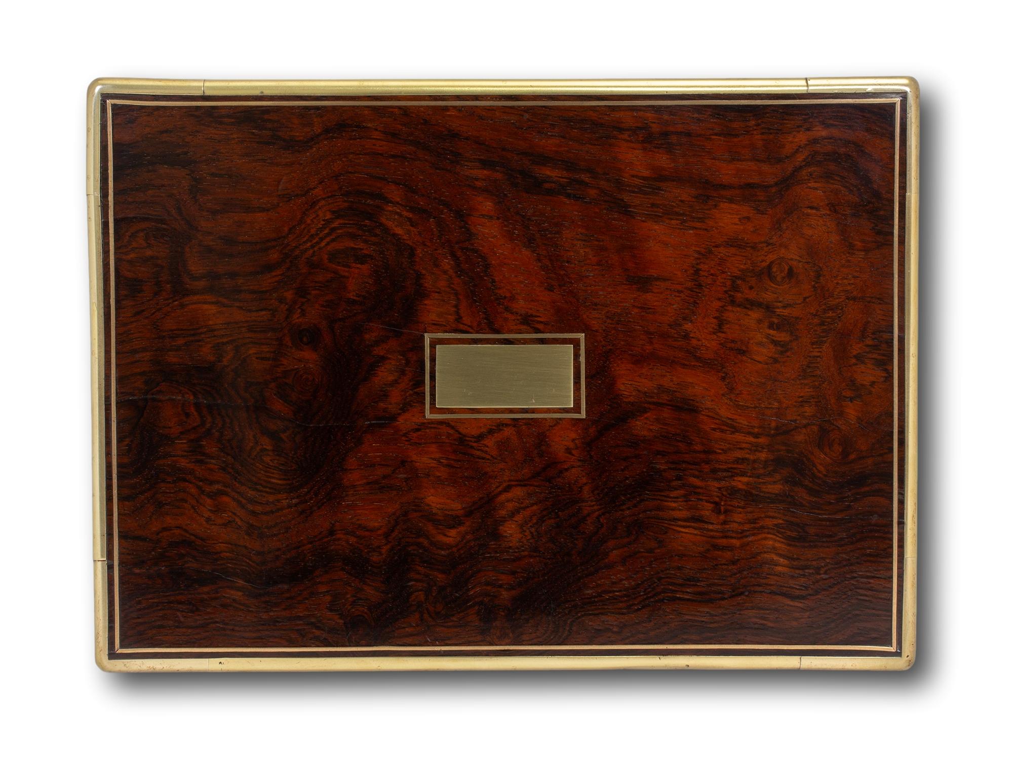 Antique Victorian English Rosewood Jewellery Box For Sale 4