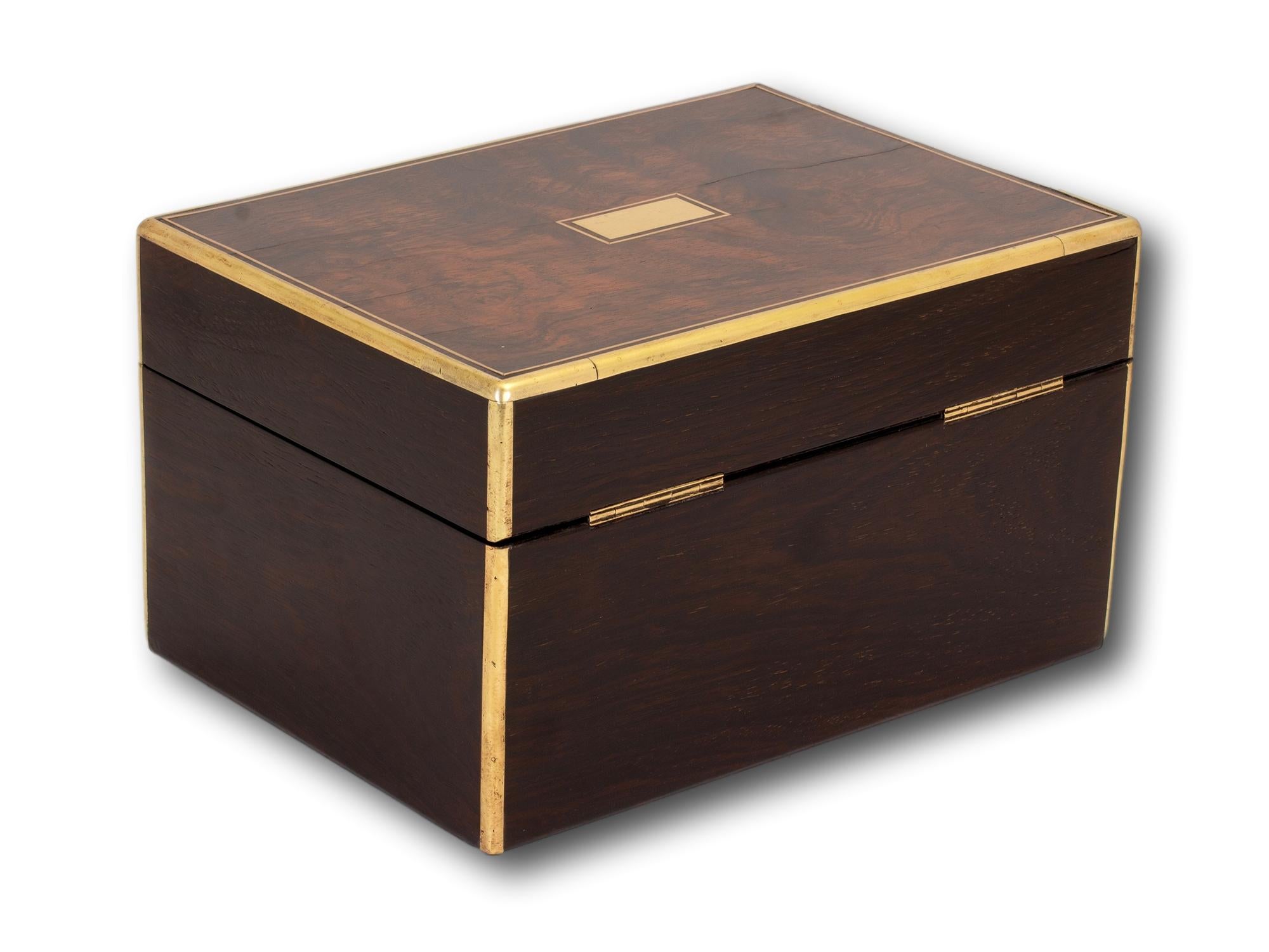 19th Century Antique Victorian English Rosewood Jewellery Box For Sale