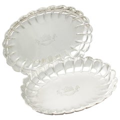Antique Victorian English Sterling Silver Fruit/Strawberry Dishes