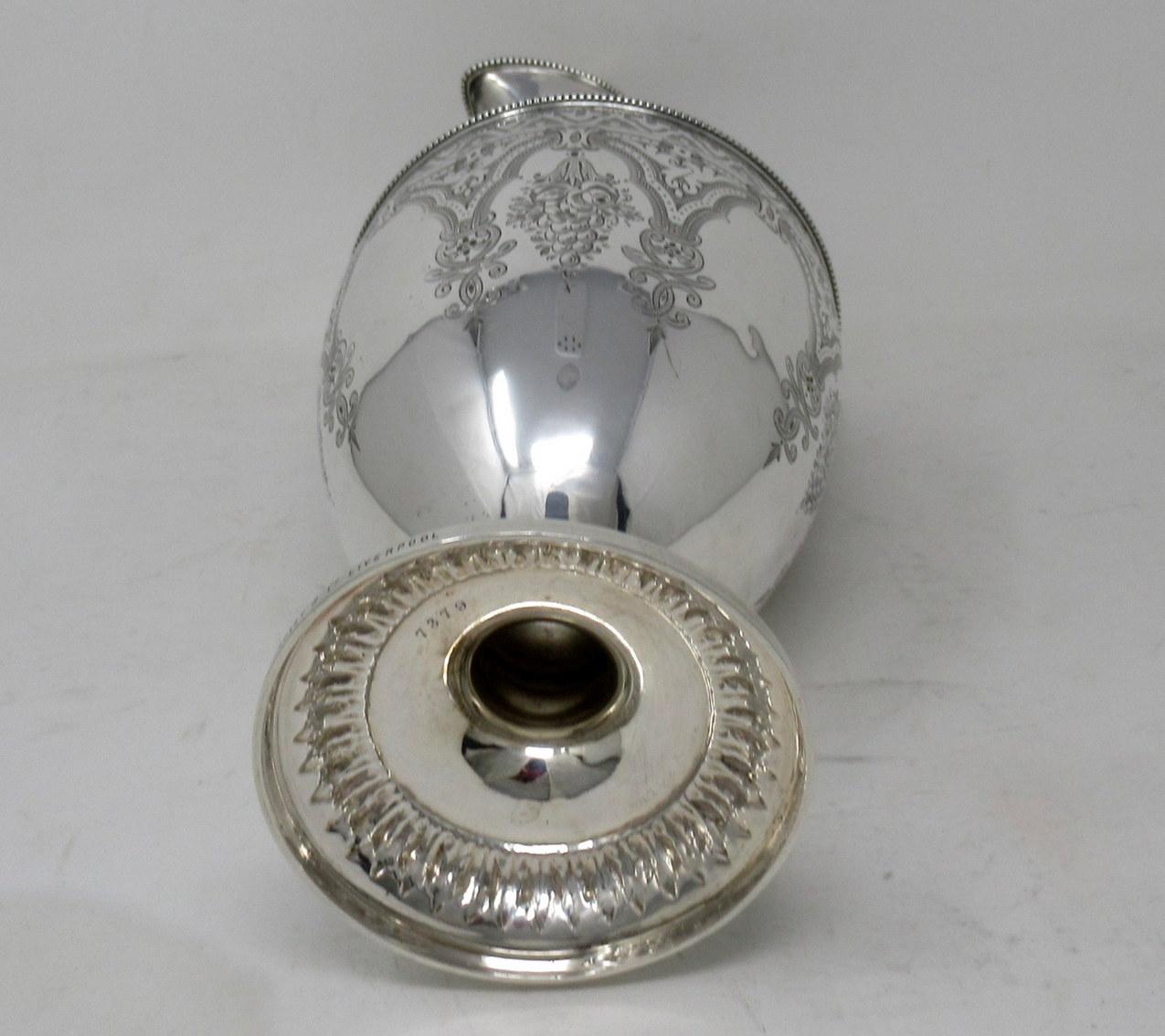 Antique Victorian English Sterling Silver Gilt Wine Ewer Claret Jug Pitcher 1872 3