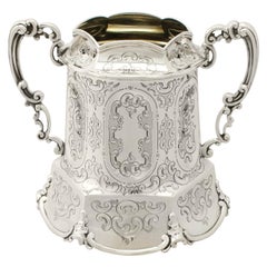 Antique Victorian English Sterling Silver Sugar Bowl