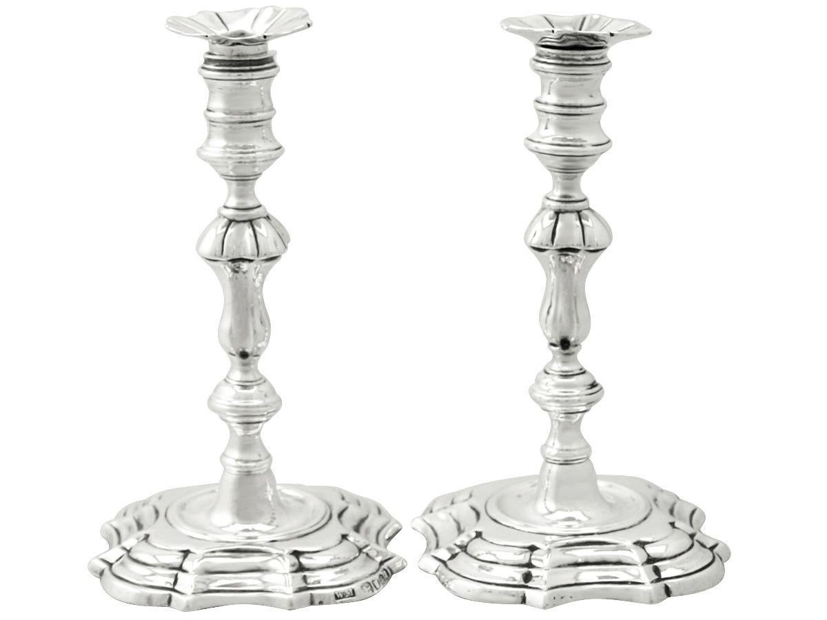 An exceptional, fine and impressive pair of antique Victorian English cast sterling silver taper candlesticks; an addition of our ornamental silverware collection

These exceptional antique Victorian cast sterling silver taper candlesticks have a