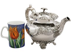 Antique Victorian English Sterling Silver Teapot