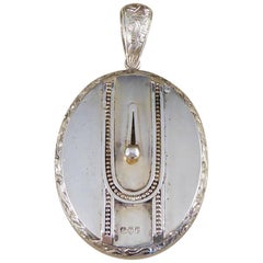 Antique Victorian Engraved Silver Locket