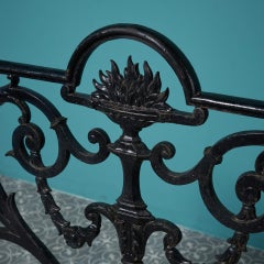 Antico pannello decorativo per ringhiera in ghisa di epoca vittoriana