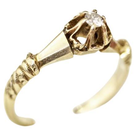 Antique Victorian Era Diamond Engagement Ring For Sale