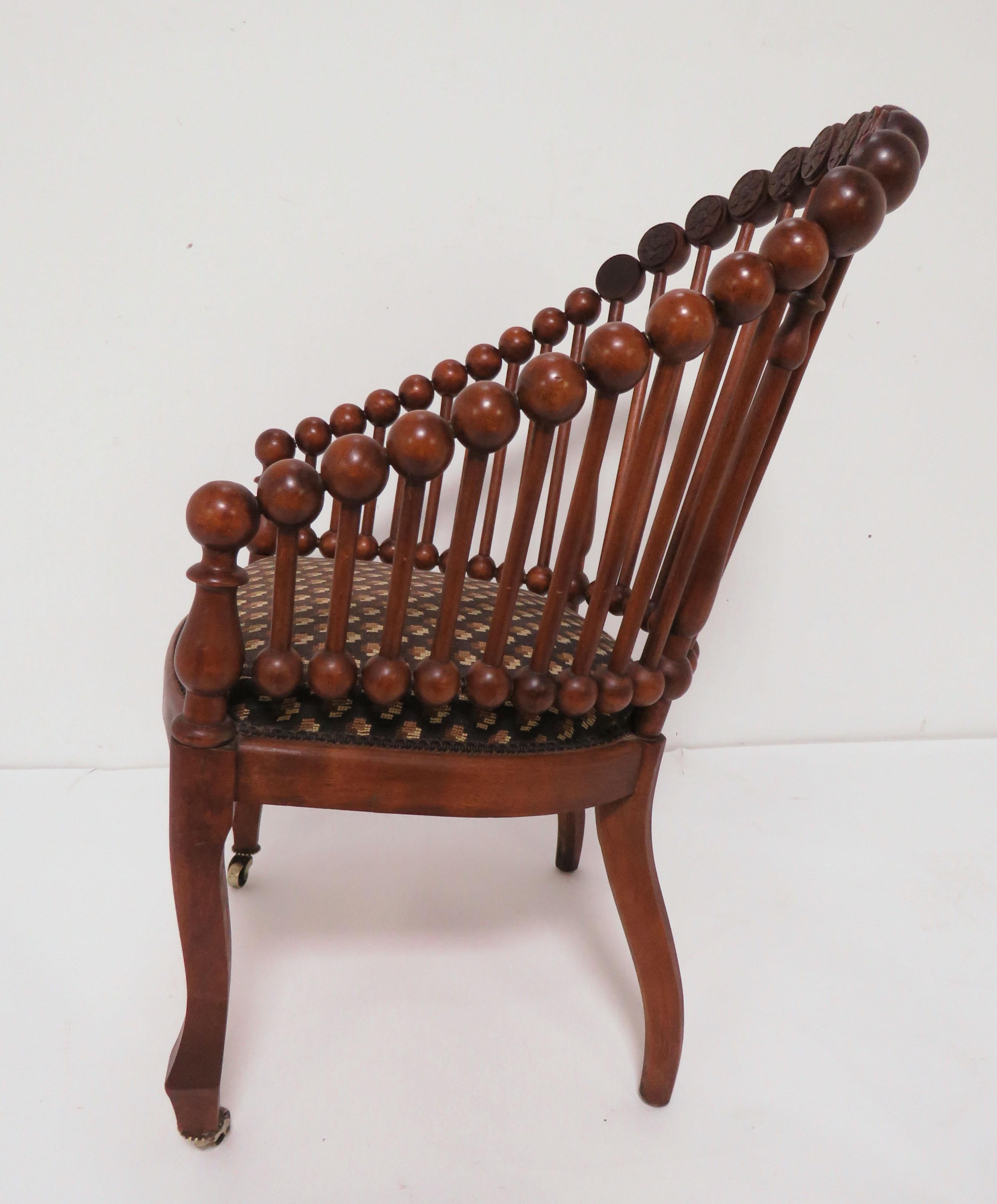 Victorien Chaise ancienne d'époque victorienne George Hunzinger 
