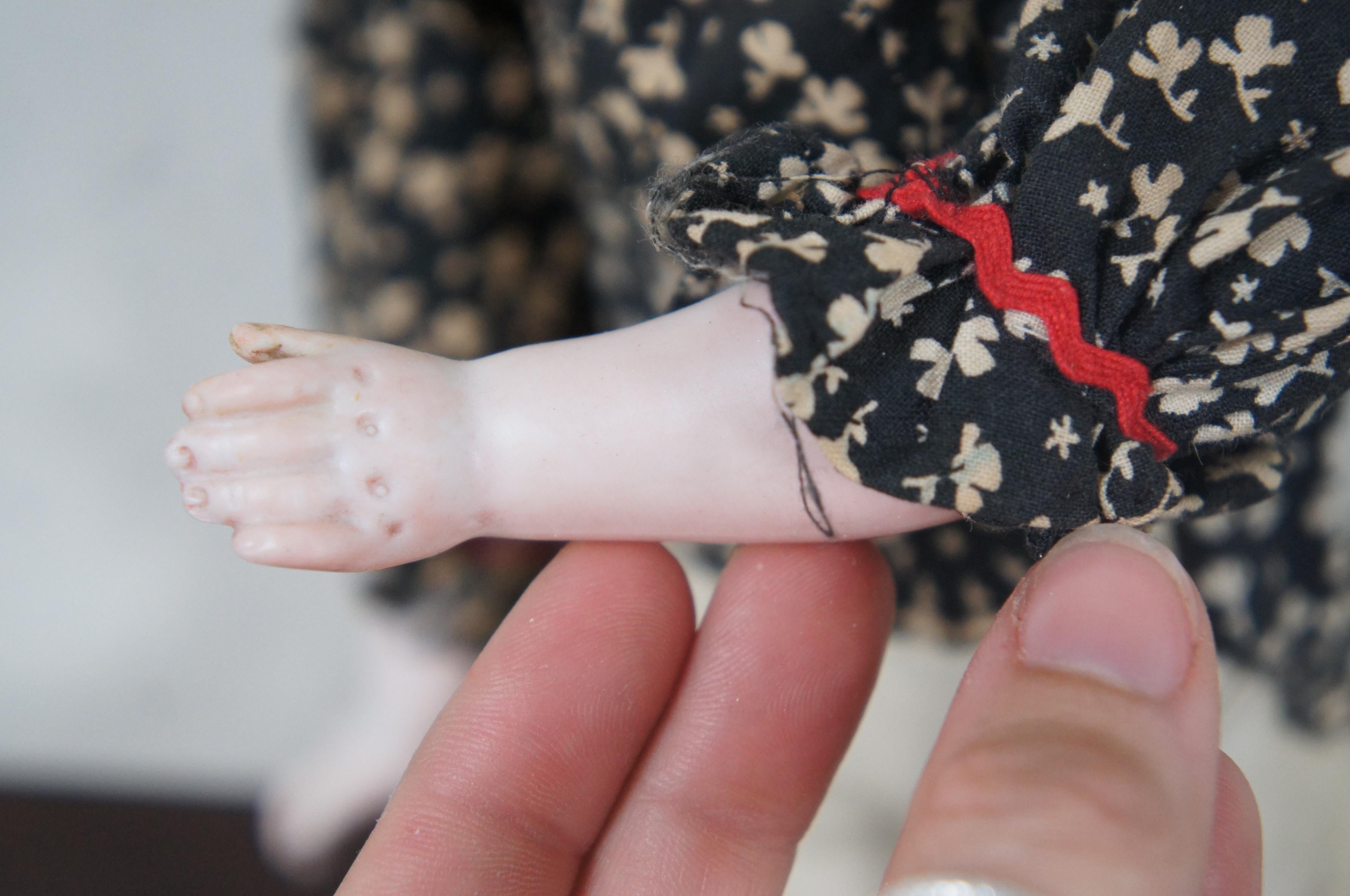 Antique Victorian Era Kling 189-6 China Head Girl Doll Germany Leather Body 4