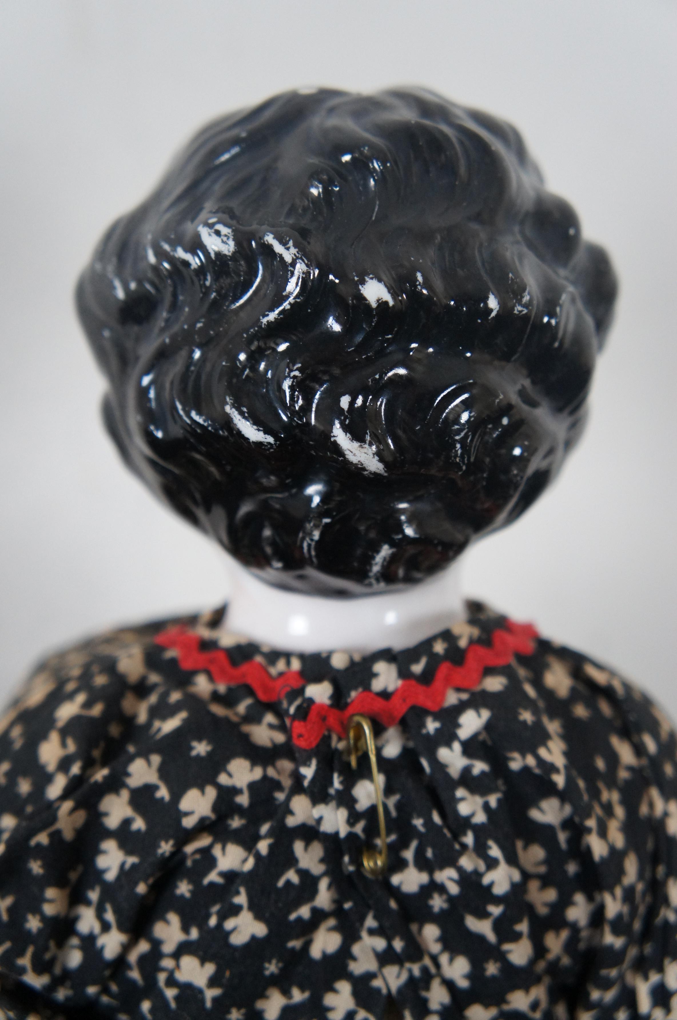 Antique Victorian Era Kling 189-6 China Head Girl Doll Germany Leather Body 1