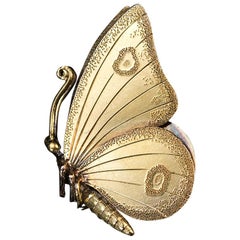 Vintage Victorian Era Russian Gold Butterfly Brooch Pin