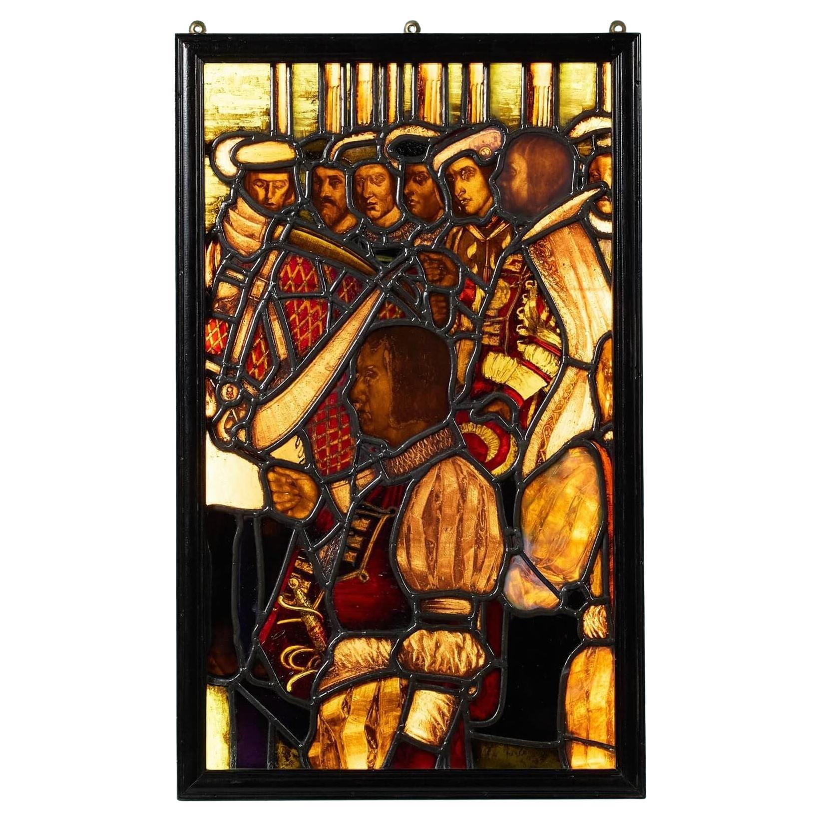 Antique Victorian Era Stained Glass Light Box