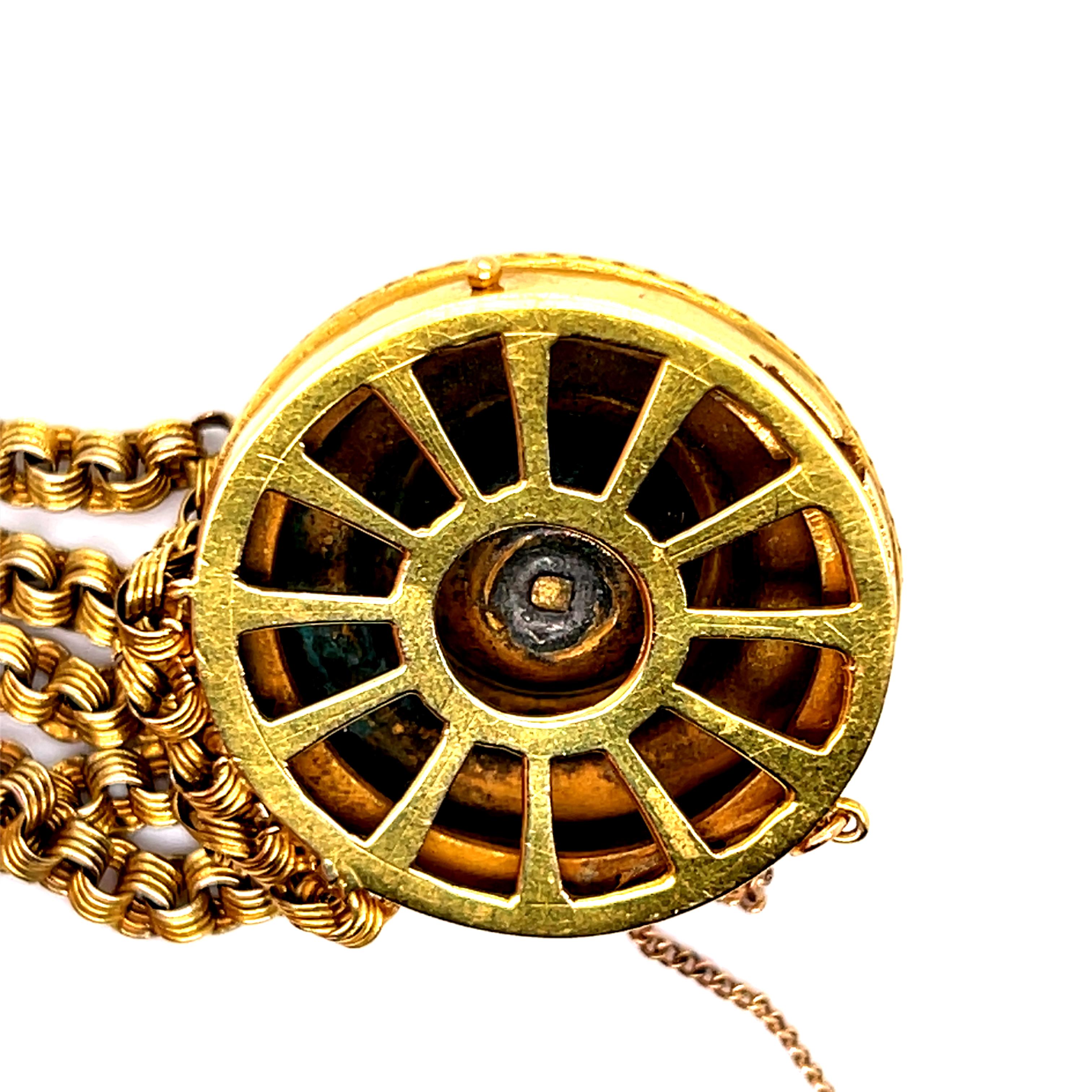 Late Victorian Antique Victorian Etruscan Revival 18K Yellow Gold and Turquoise Bracelet. For Sale
