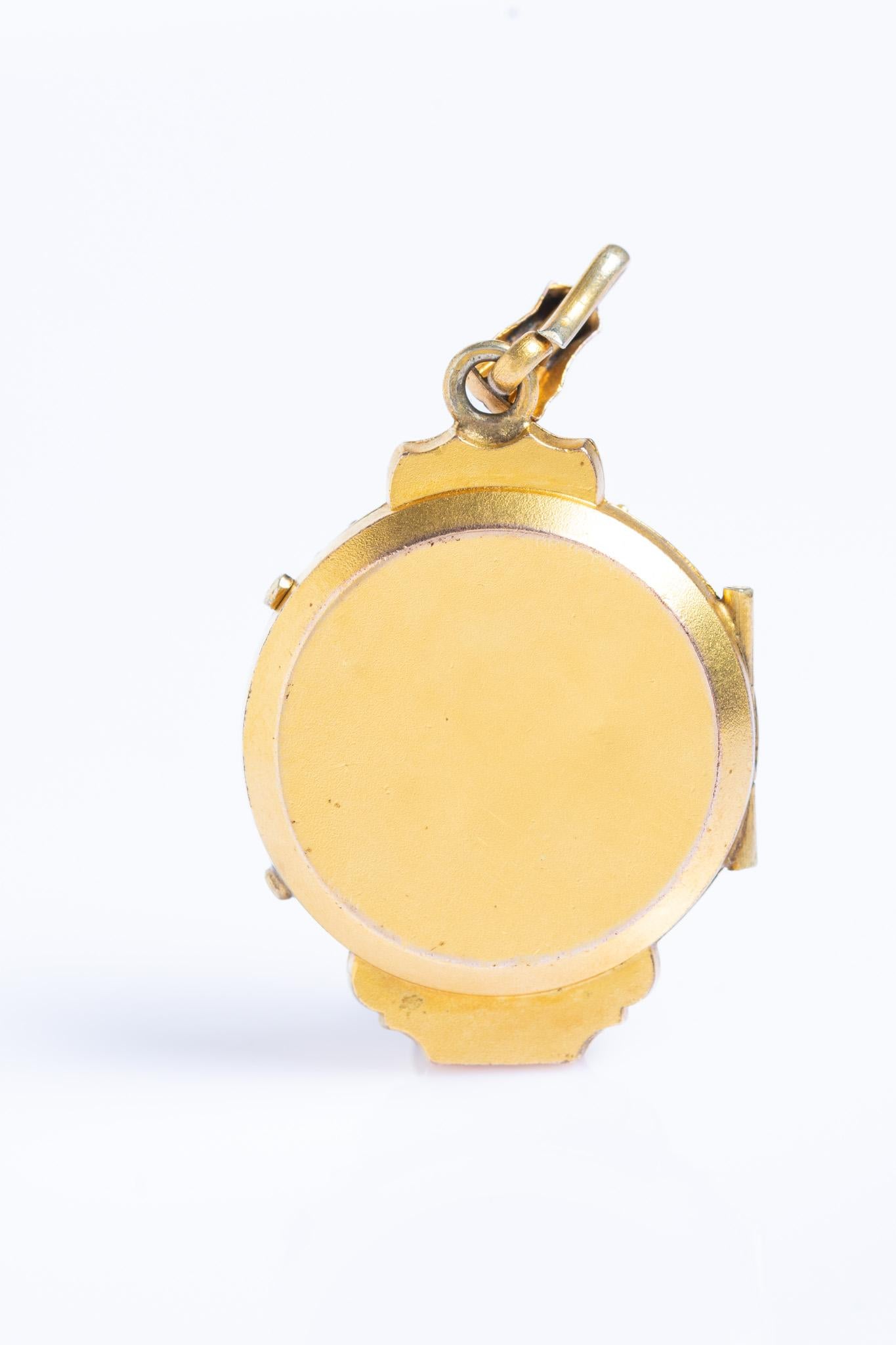 Antico medaglione vittoriano in oro 9ct e metallo giallo in vendita 5