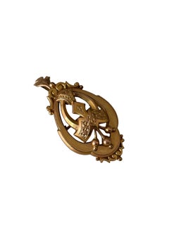 Antike viktorianische Brosche und Anhänger aus Gold der Etruskerzeit, um 1890