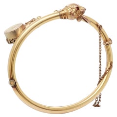 Antiguo brazalete Bypass Victoriano / Renacimiento Etrusco en Oro