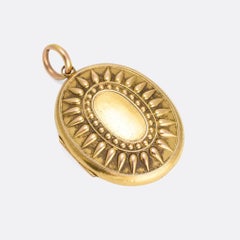 Antique Victorian Etruscan Revival Oval Locket