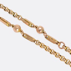 Antique Victorian Fancy-Link Gold Belcher Chain